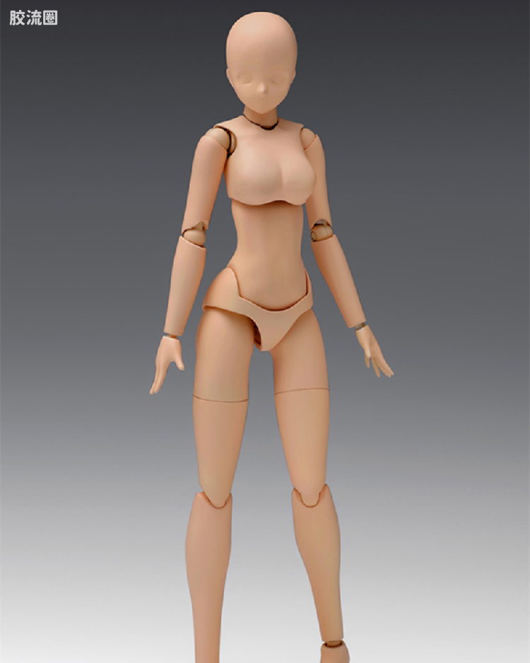 スケール ムーバブルボディ 女性型［デラックス］ライトブラウン