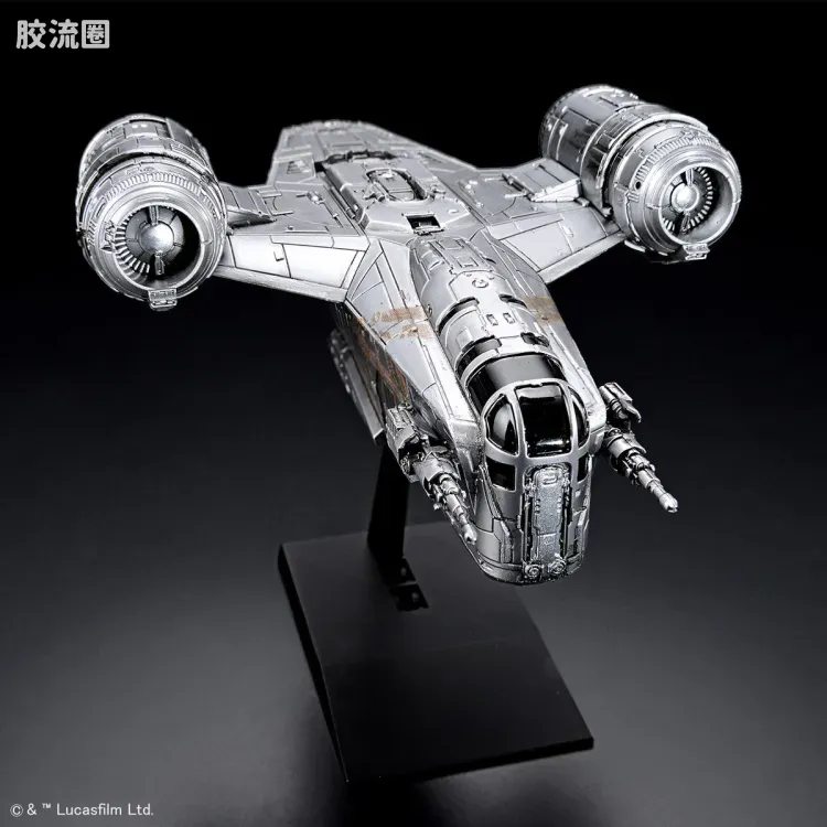 万代 星球大战系列拼装模型 Vehicle Model系列 剃刀冠号(银色涂层Ver.) - 图片