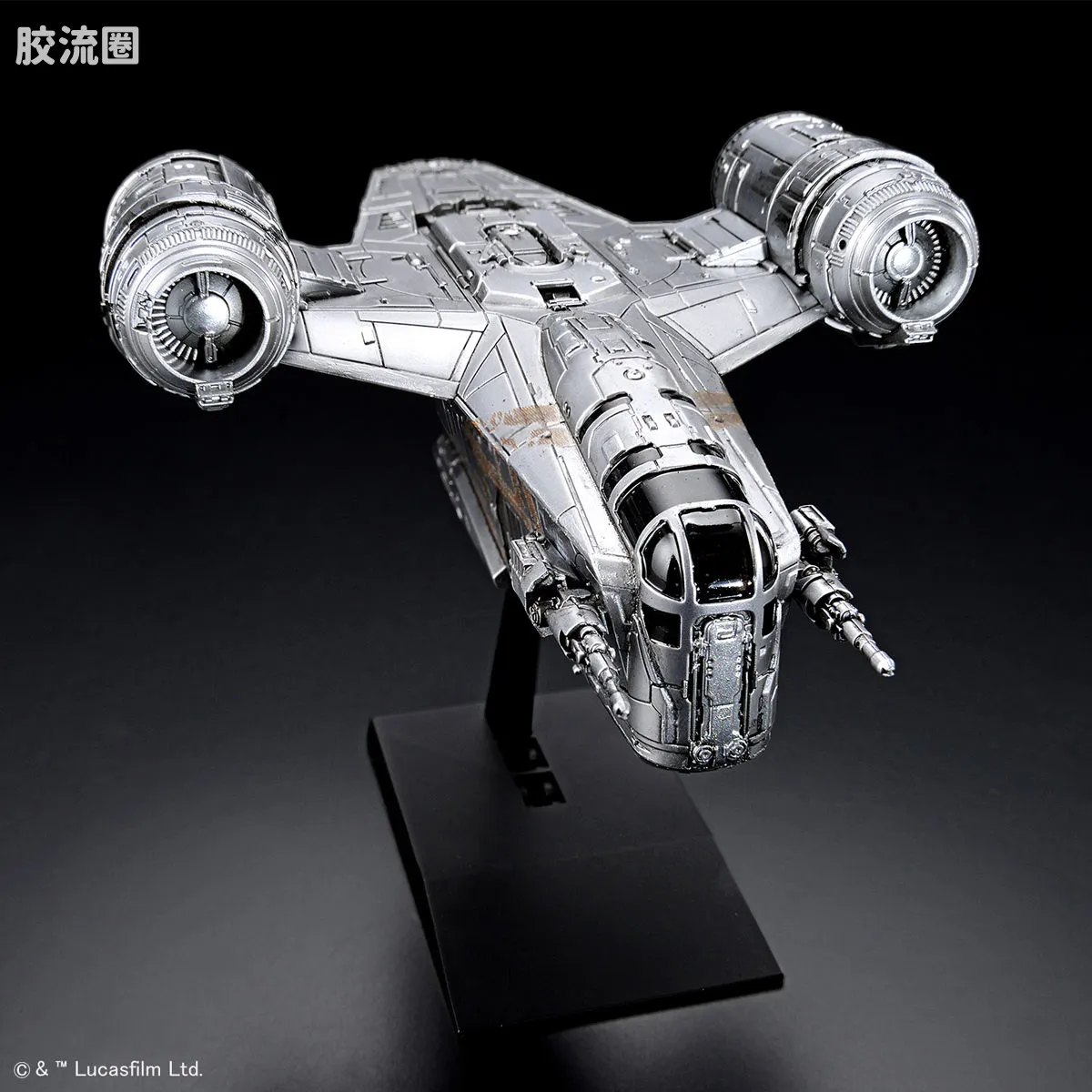 万代 星球大战系列拼装模型 Vehicle Model系列 剃刀冠号(银色涂层Ver.) - 图片