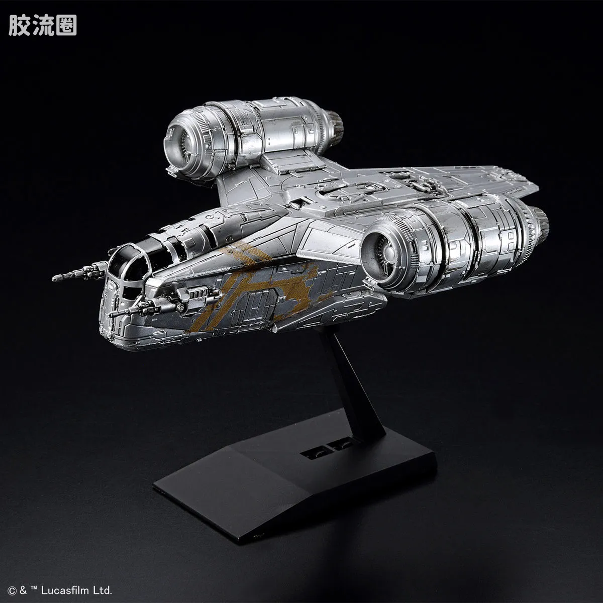 万代 星球大战系列拼装模型 Vehicle Model系列 剃刀冠号(银色涂层Ver.) - 图片
