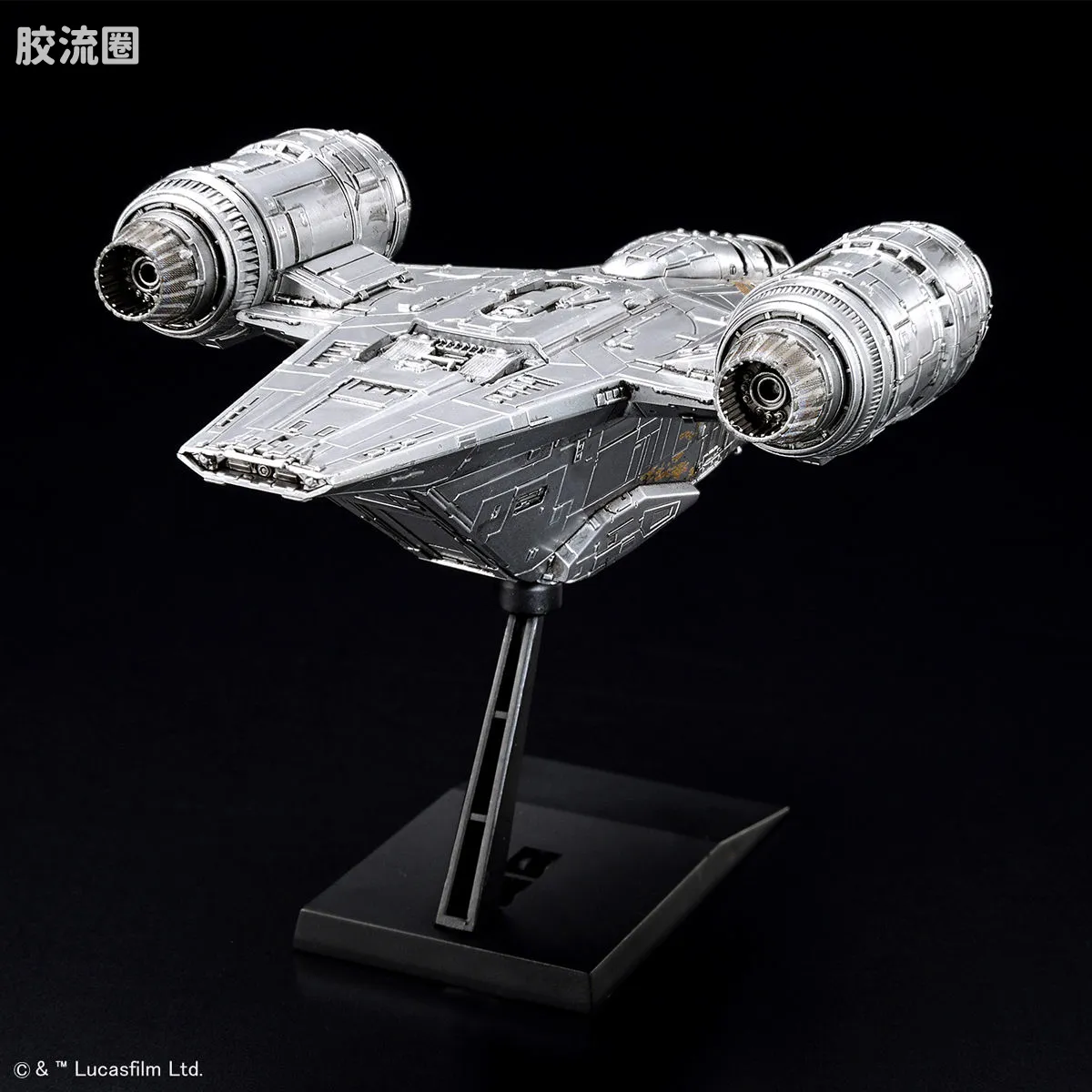 万代 星球大战系列拼装模型 Vehicle Model系列 剃刀冠号(银色涂层Ver.) - 图片