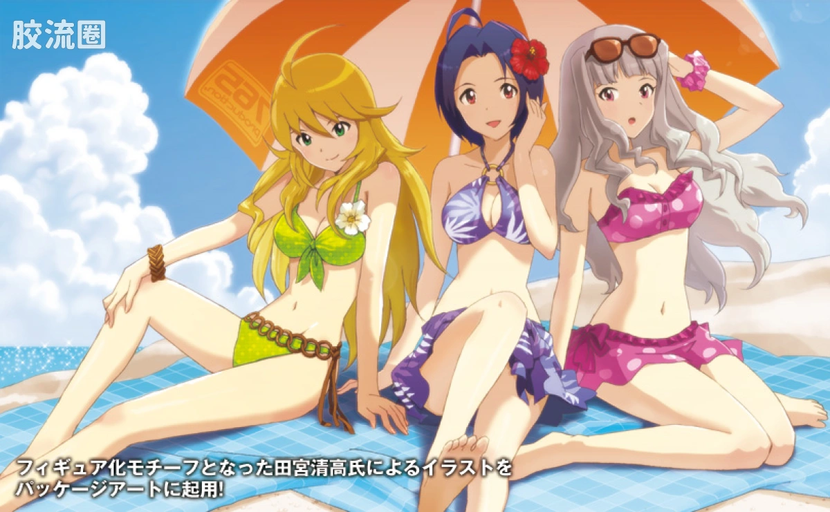 沙滩女王 手办系列 特别版 四条贵音&三浦梓&星井美希 Ver.2 套装 - 图片