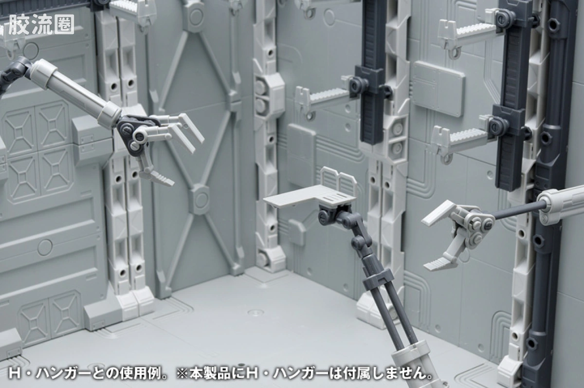 WAVE拼装综合系列 H-HANGAR Ｈ・ハンガー用拡張キット アームアクセサリーセット［グレー］・［ホワイト］ - 图片