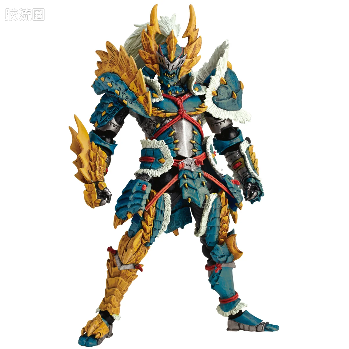 海洋堂转轮科技山口式可动系列 普通版 133号 怪物猎人 男剑士雷狼龙装 - 图片