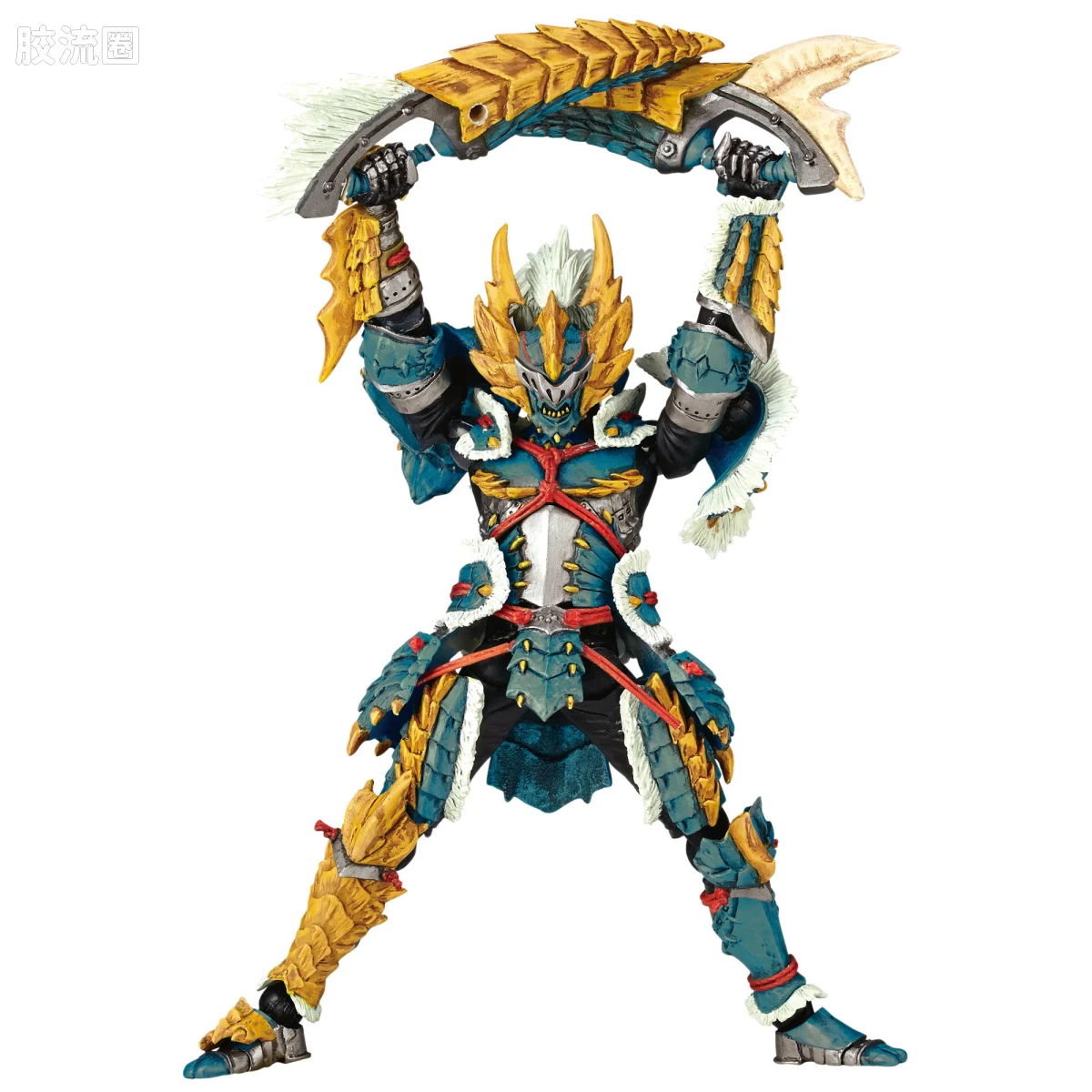 海洋堂转轮科技山口式可动系列 普通版 133号 怪物猎人 男剑士雷狼龙装 - 图片