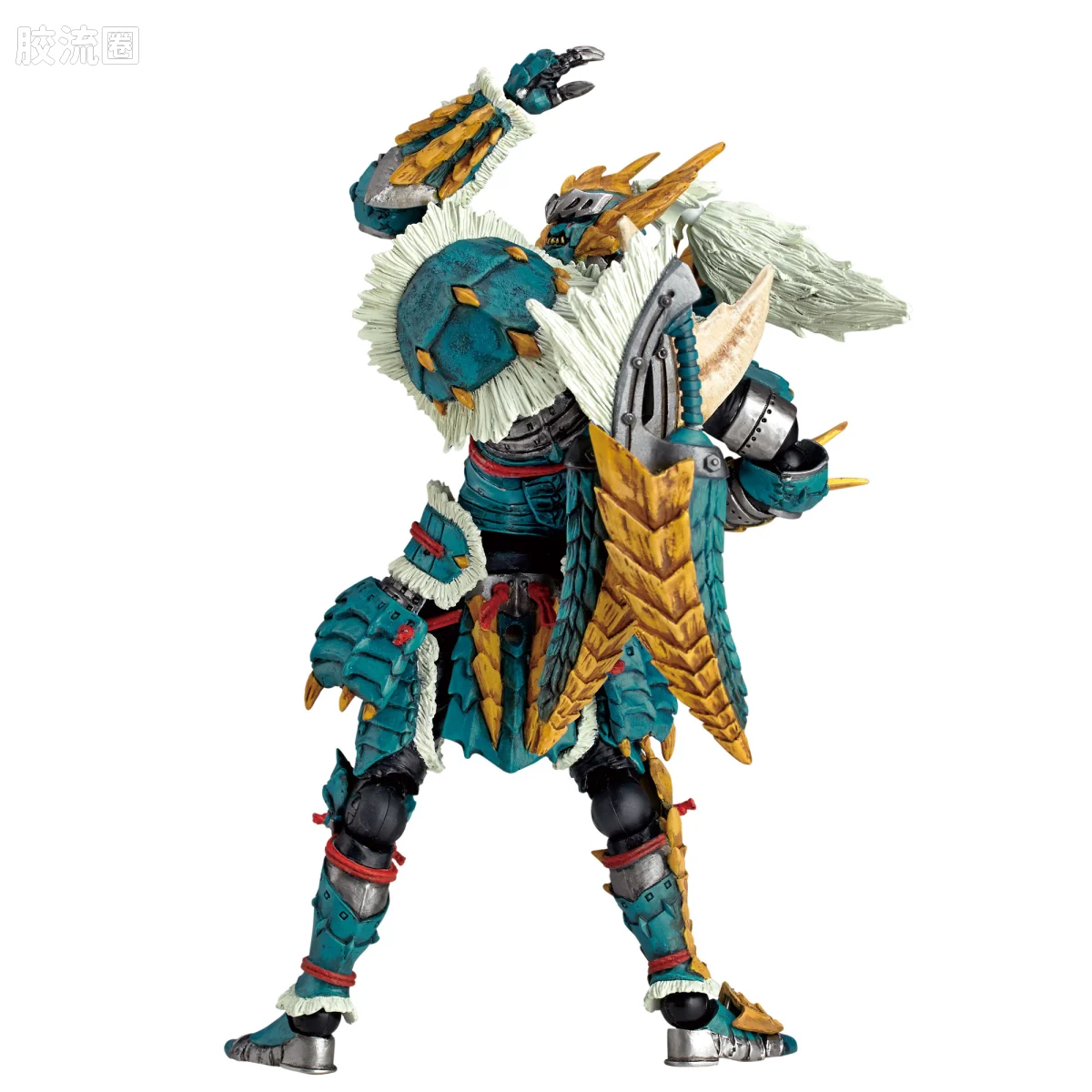 海洋堂转轮科技山口式可动系列 普通版 133号 怪物猎人 男剑士雷狼龙装 - 图片