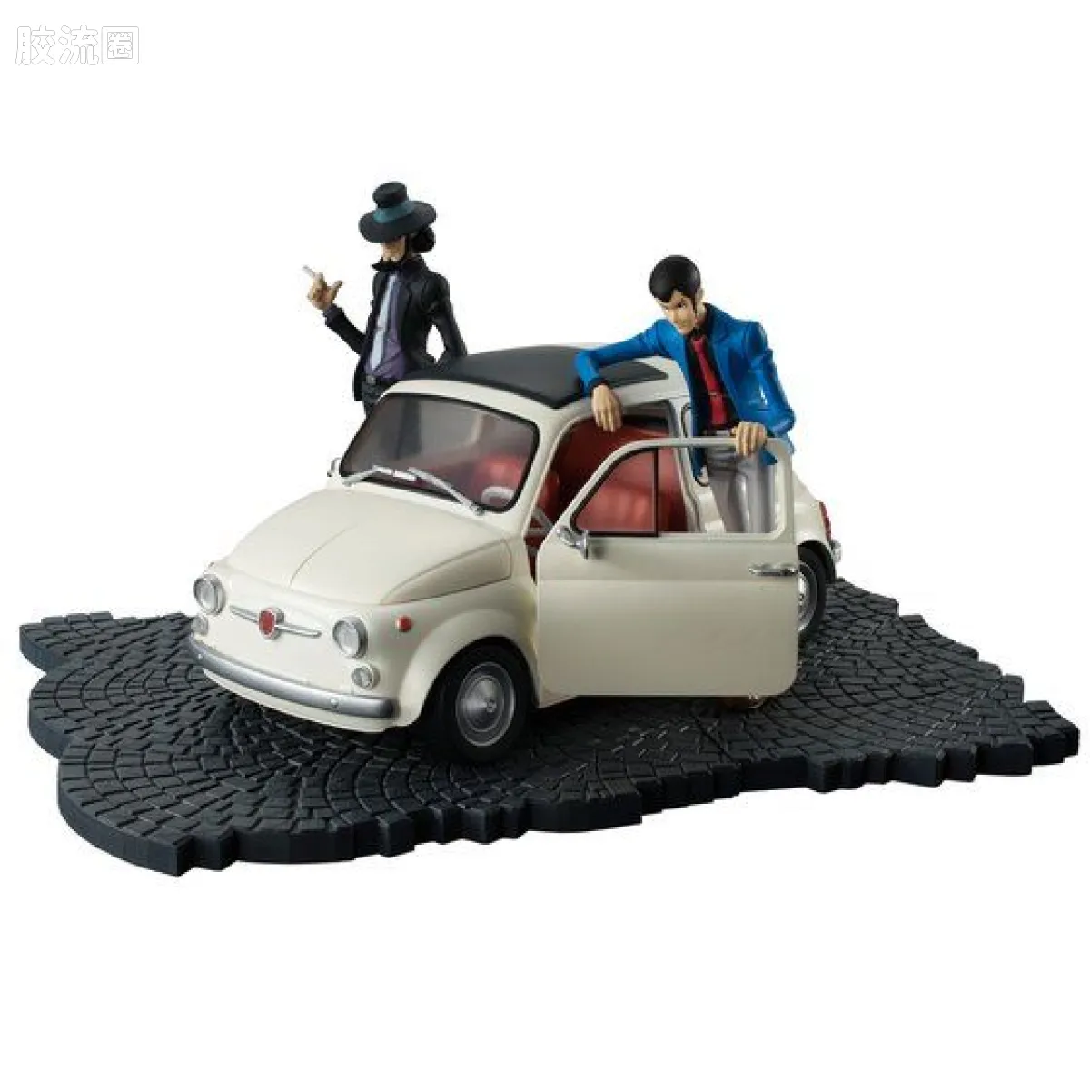 Mega House 手办系列 Lupin The Gallery 鲁邦三世&次元大介 菲亚特500 - 图片