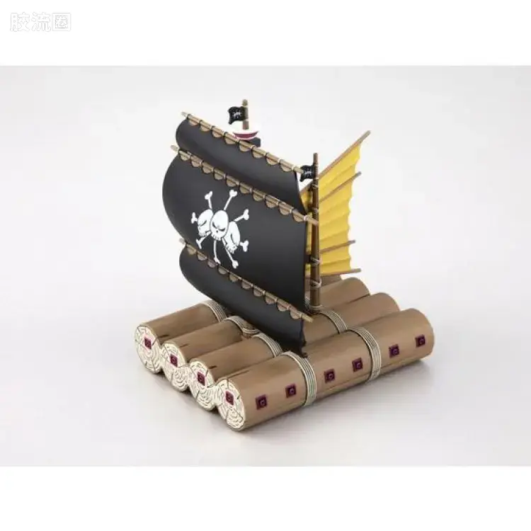 海贼王伟大的船收藏系列拼装模型 伟大的船 黑胡子海贼船 竹筏子 - 图片