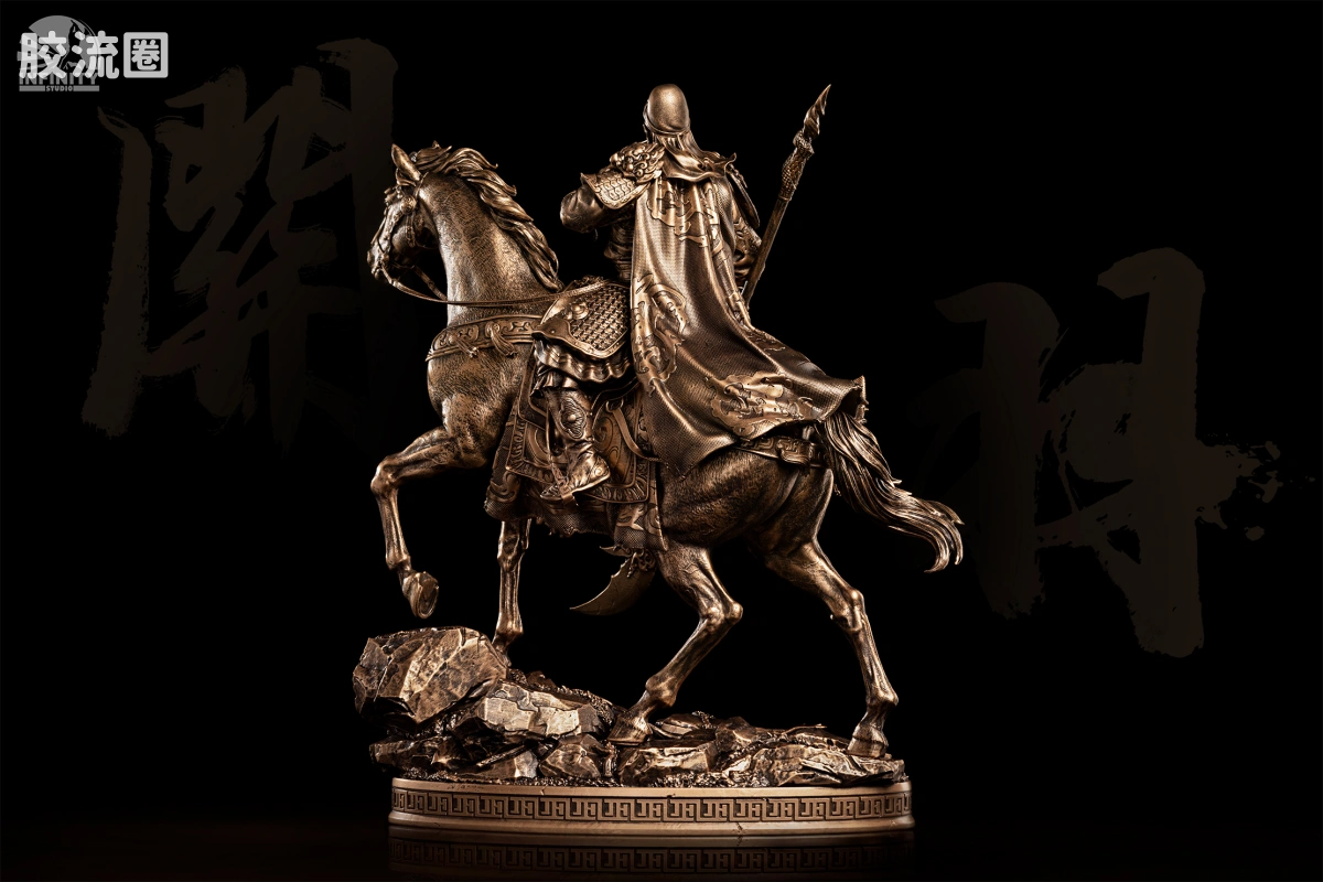 开天工作室 日系手办&雕像系列 三国系列 三国群雄系列 提刀武圣关云长 1/7全身像 铜色版 - 图片
