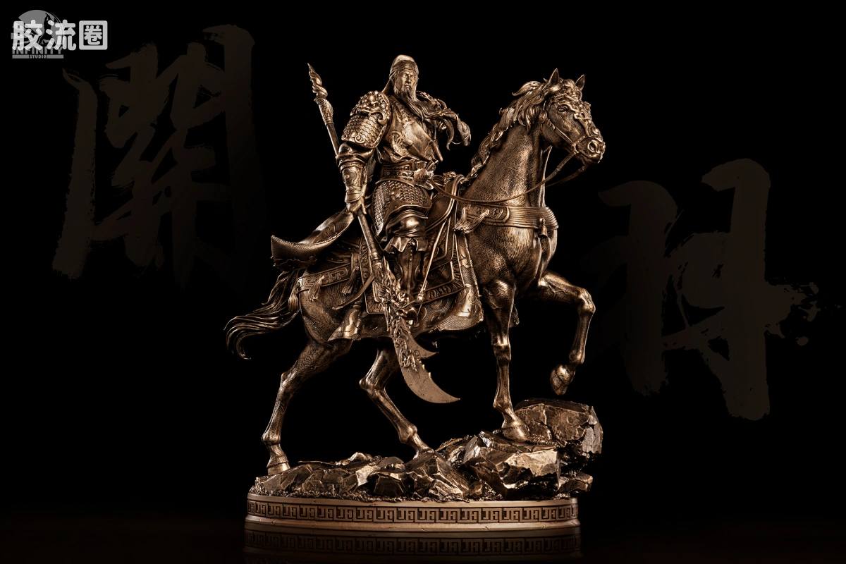三国群雄系列 提刀武圣关云长 1/7全身像 铜色版