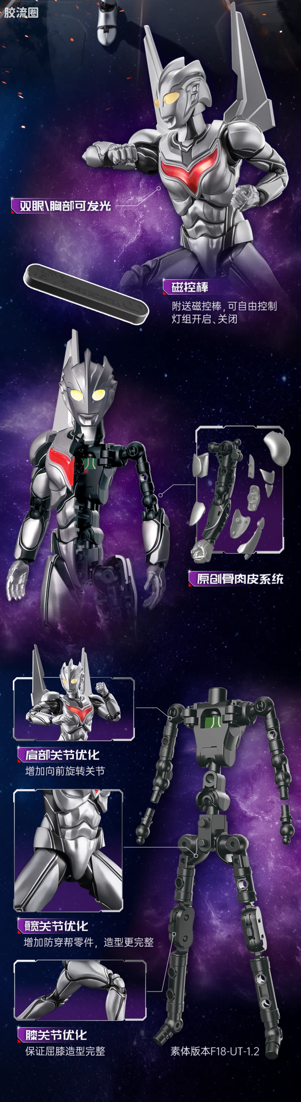 布鲁可奥特曼 超动 第5弹 诺亚奥特曼 - 图片