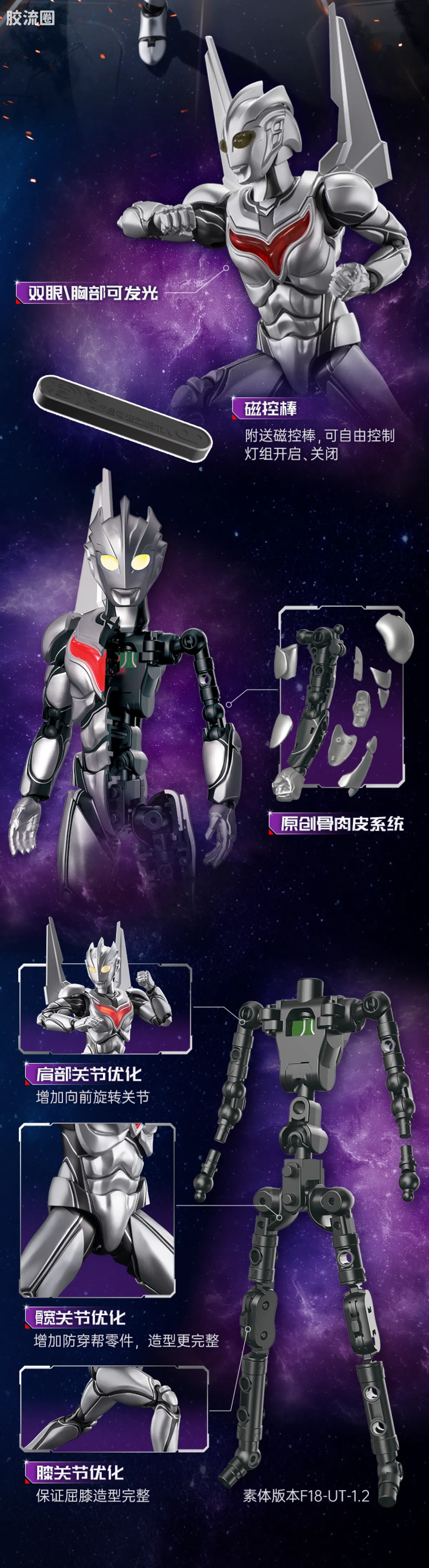 布鲁可奥特曼 超动 第5弹 诺亚奥特曼 - 图片