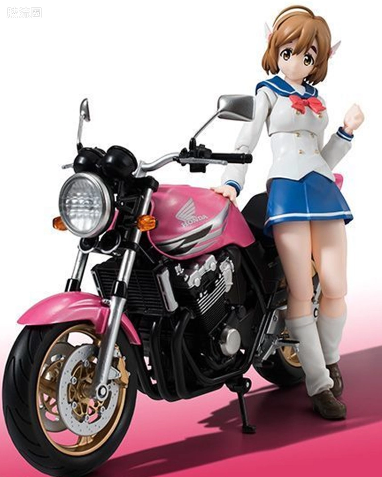 佐仓羽音(制服) & CB400 SUPER FOUR