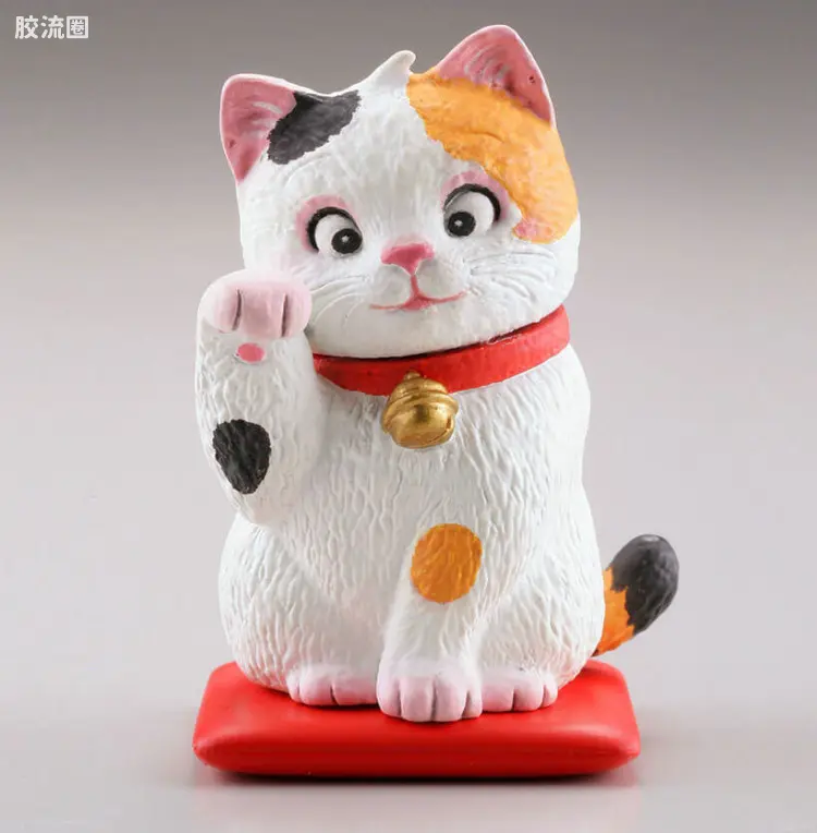 海洋堂扭蛋盒蛋系列 miniQ系列 佐藤邦雄招福猫