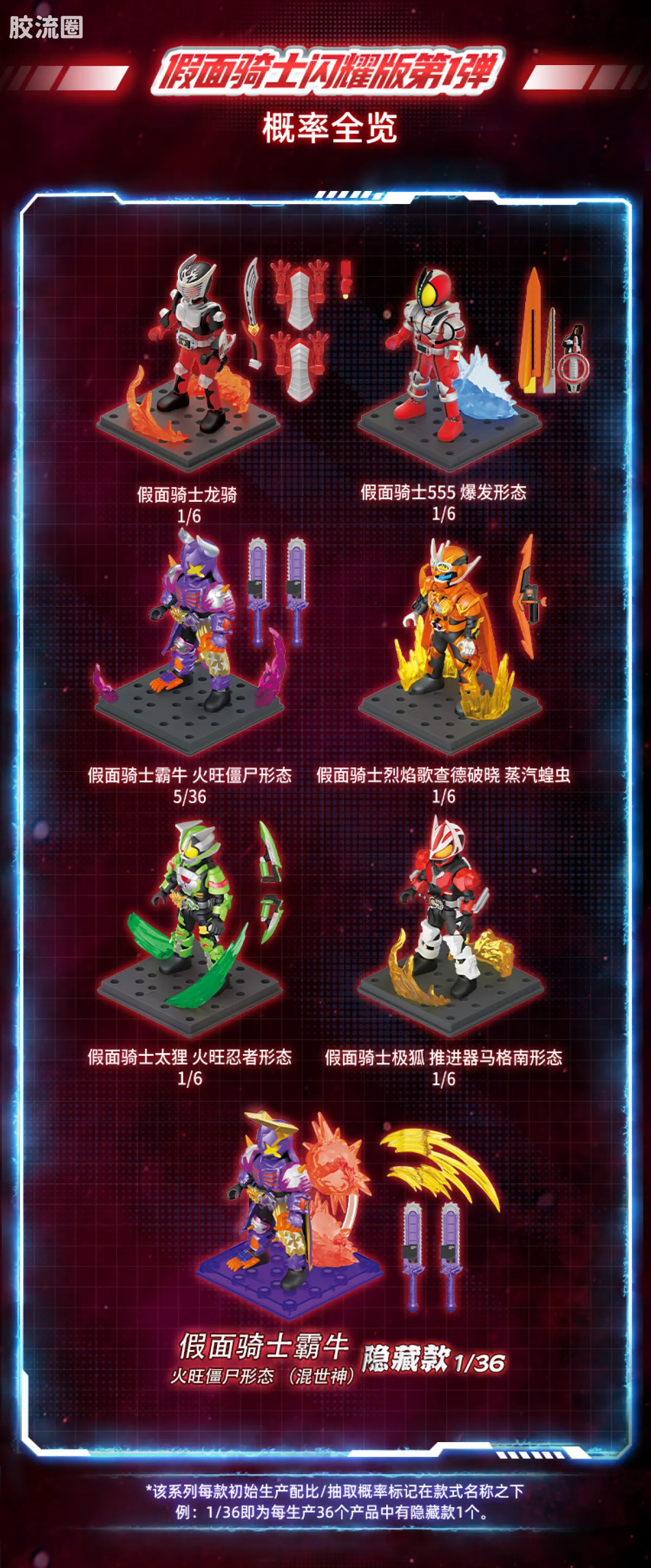 布鲁可假面骑士 端盒 第1弹 冠绝群星 - 图片