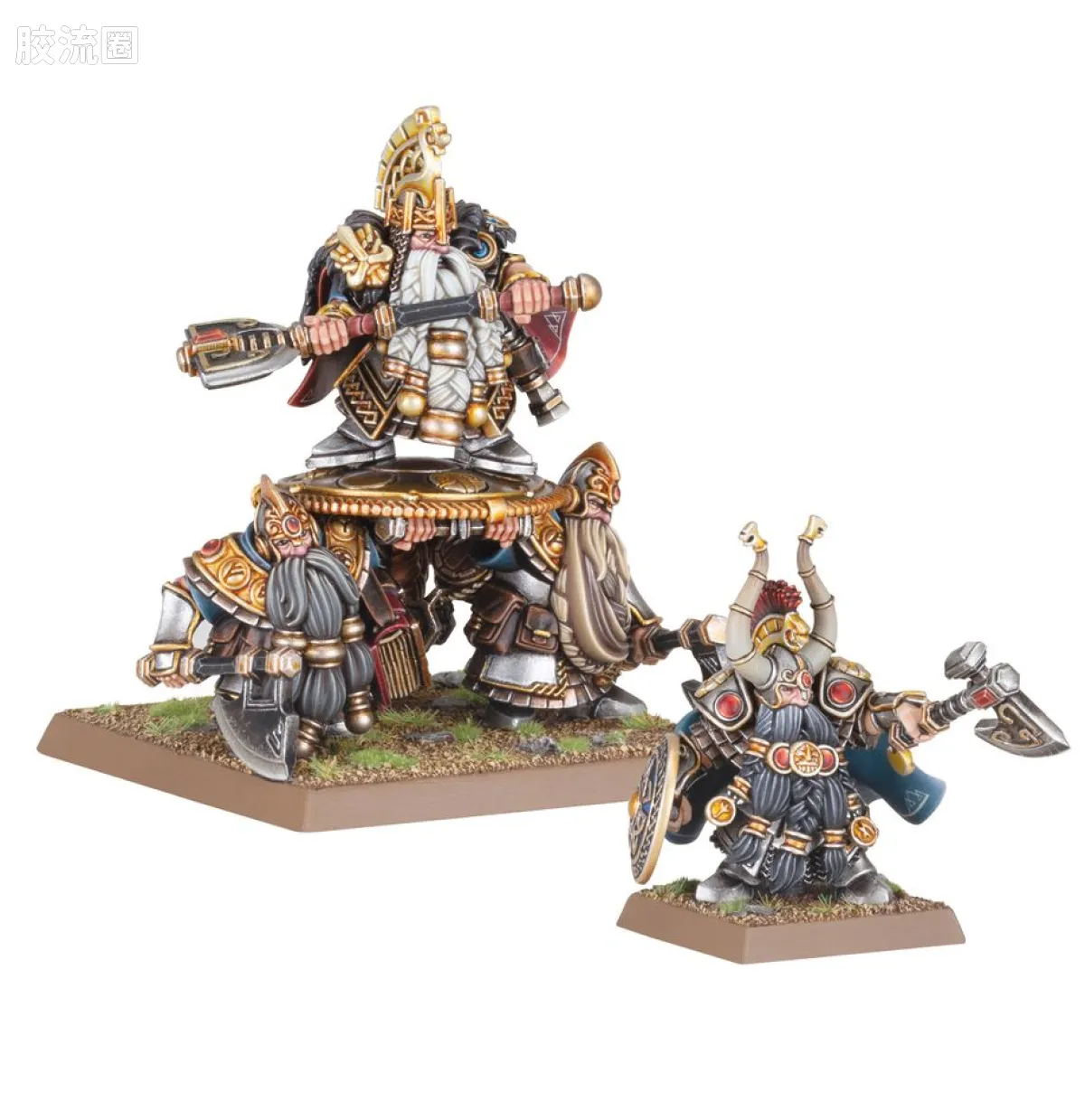 战锤：旧世界 Warhammer: The Old World Dwarfen Mountain Holds 矮人山据点 初版 带着持盾侍从的矮人领主