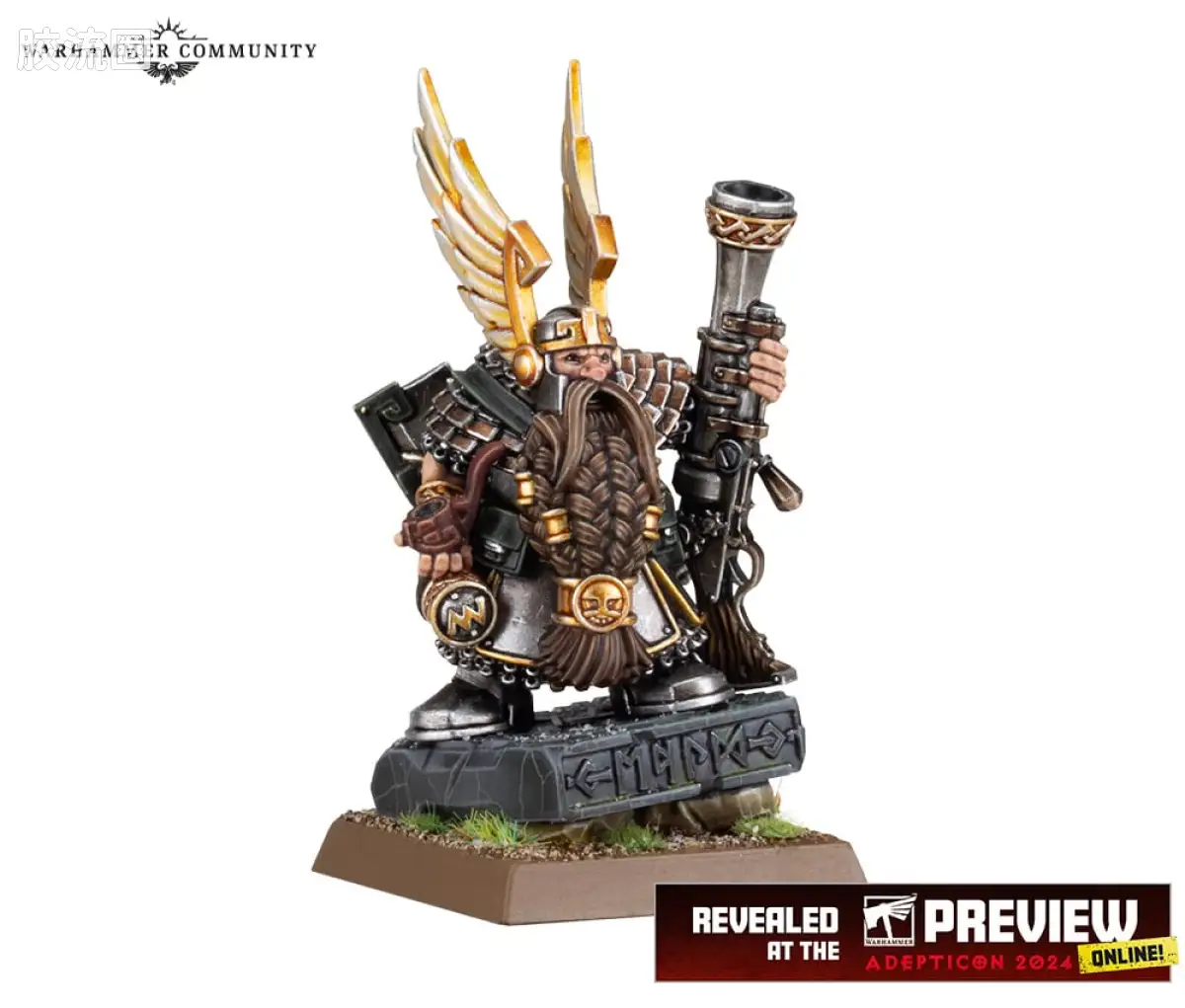 战锤：旧世界 Warhammer: The Old World Dwarfen Mountain Holds 矮人山据点 初版 站在誓石上的手炮族长