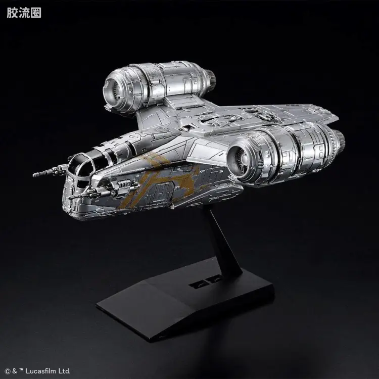 万代 星球大战系列拼装模型 Vehicle Model系列 剃刀冠号(银色涂层Ver.)