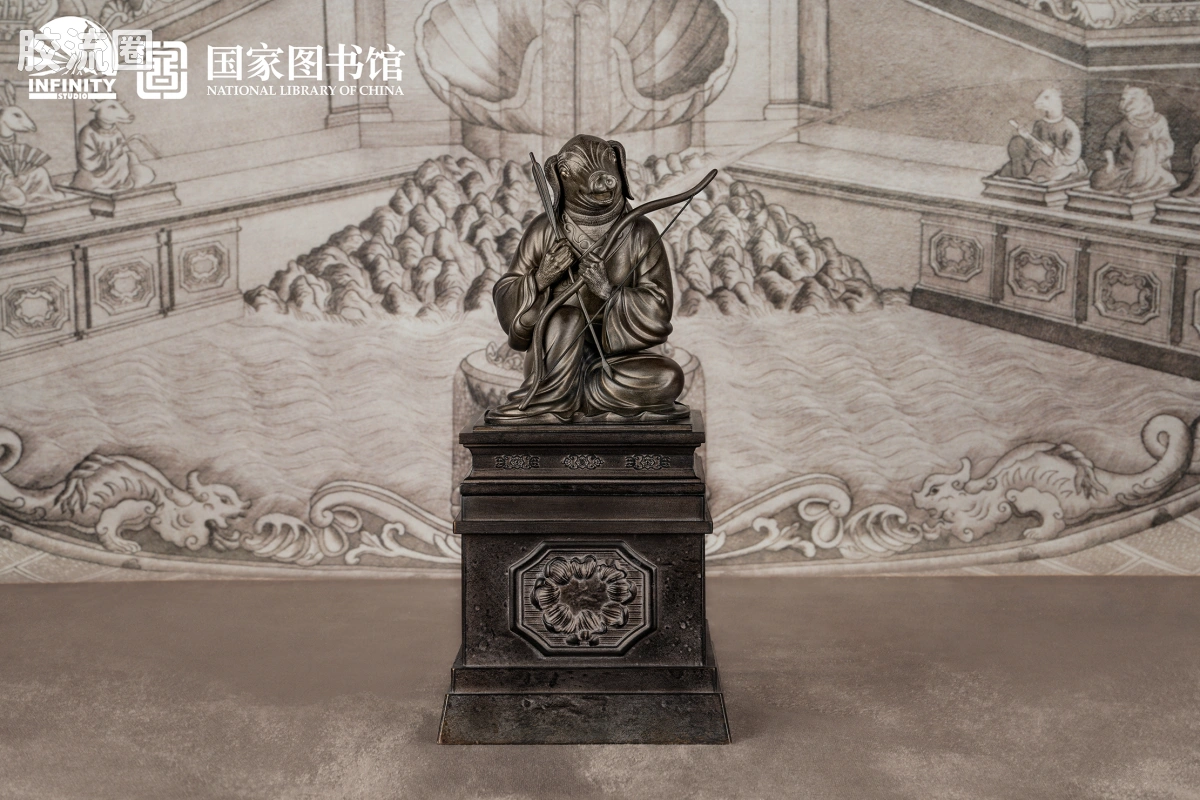 开天工作室 日系手办&雕像系列 十二生肖兽首系列 亥猪 月下古铜 - 图片