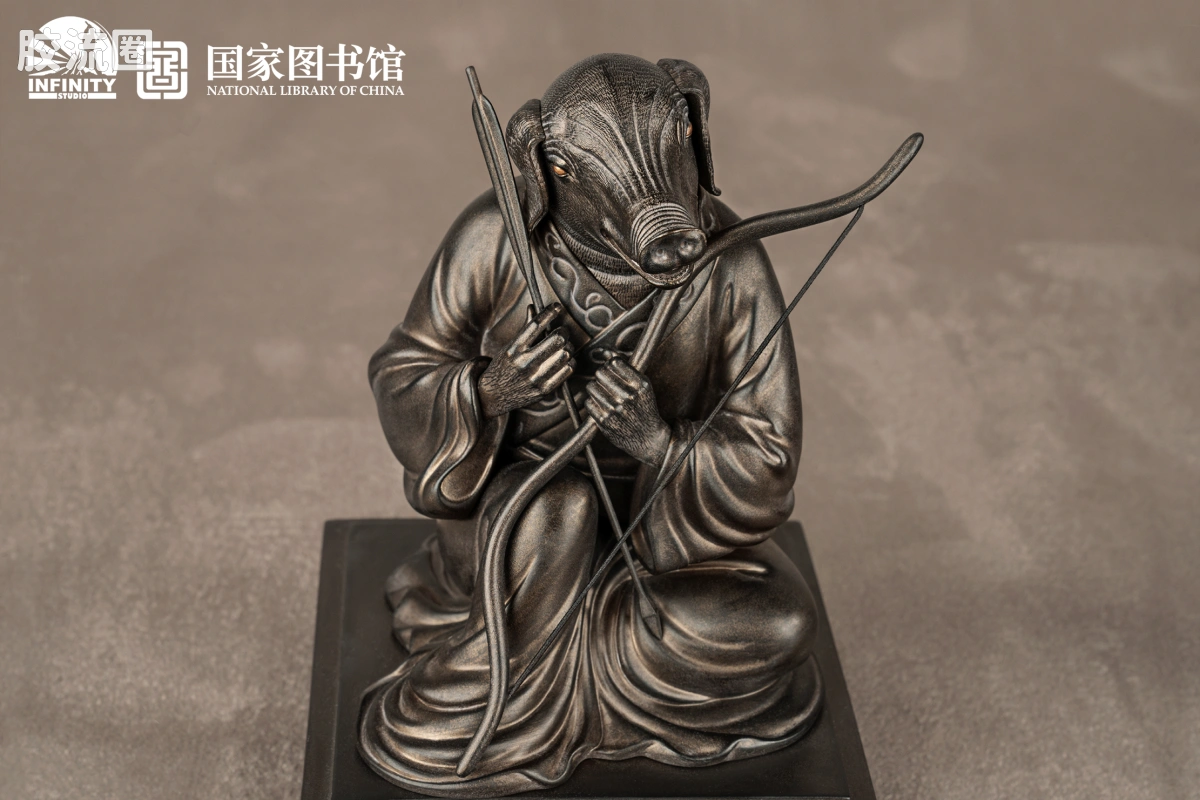 开天工作室 日系手办&雕像系列 十二生肖兽首系列 亥猪 月下古铜 - 图片