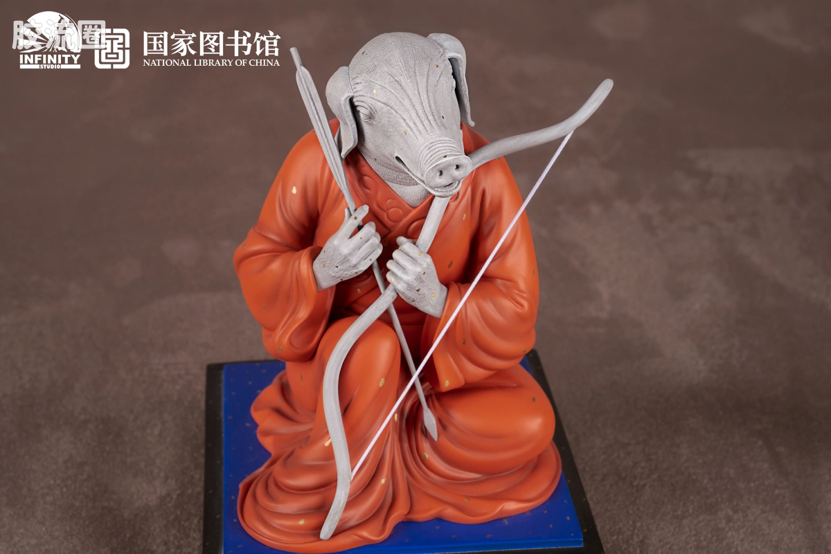 开天工作室 日系手办&雕像系列 十二生肖兽首系列 亥猪 点星三彩 - 图片