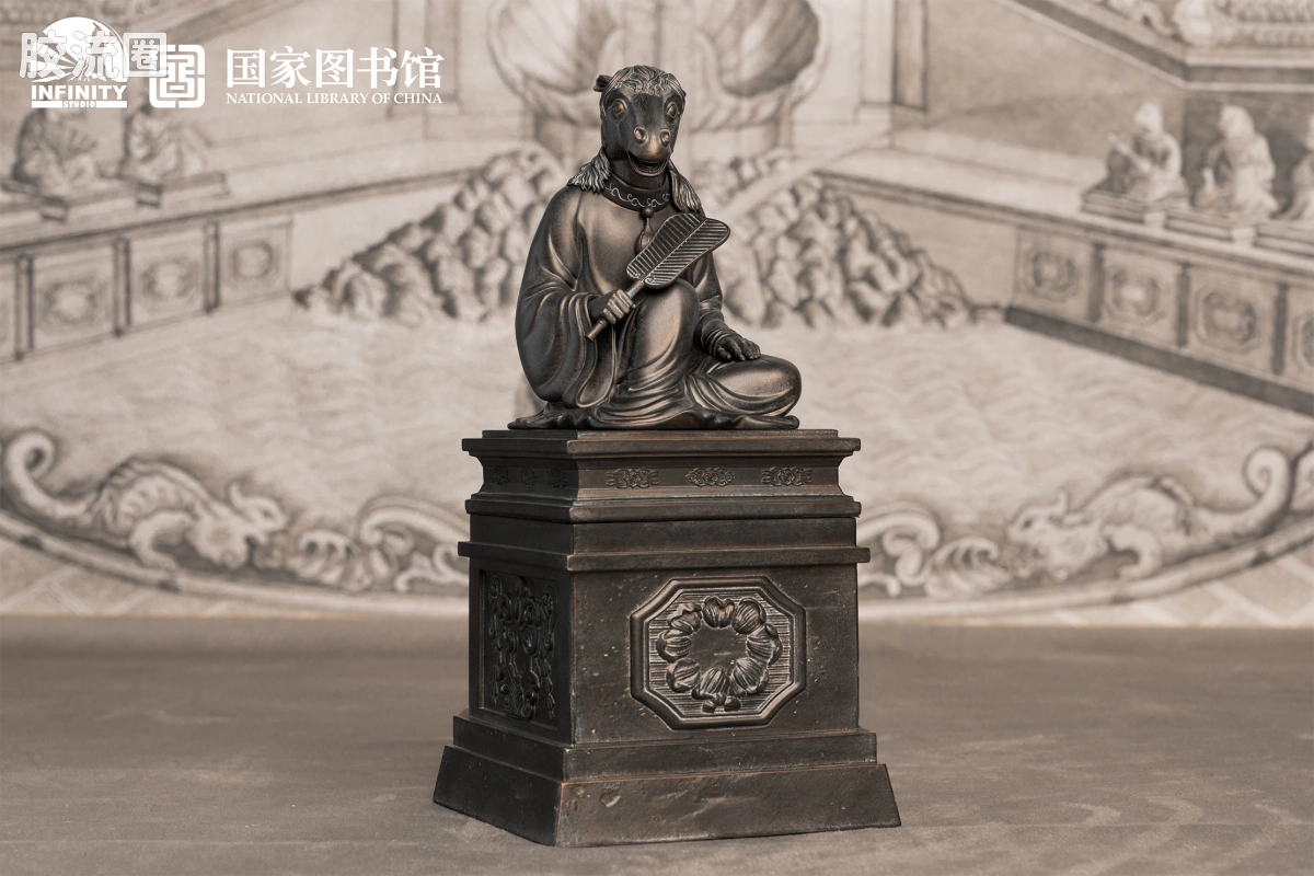 开天工作室 日系手办&雕像系列 十二生肖兽首系列 午马 月下古铜 - 图片