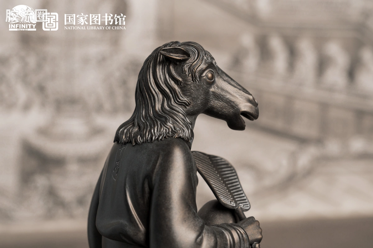 开天工作室 日系手办&雕像系列 十二生肖兽首系列 午马 月下古铜 - 图片