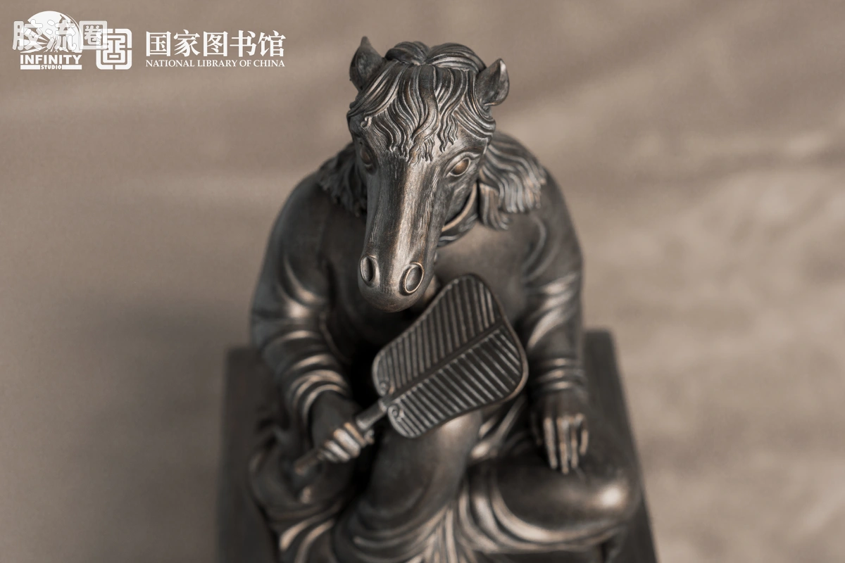 开天工作室 日系手办&雕像系列 十二生肖兽首系列 午马 月下古铜 - 图片