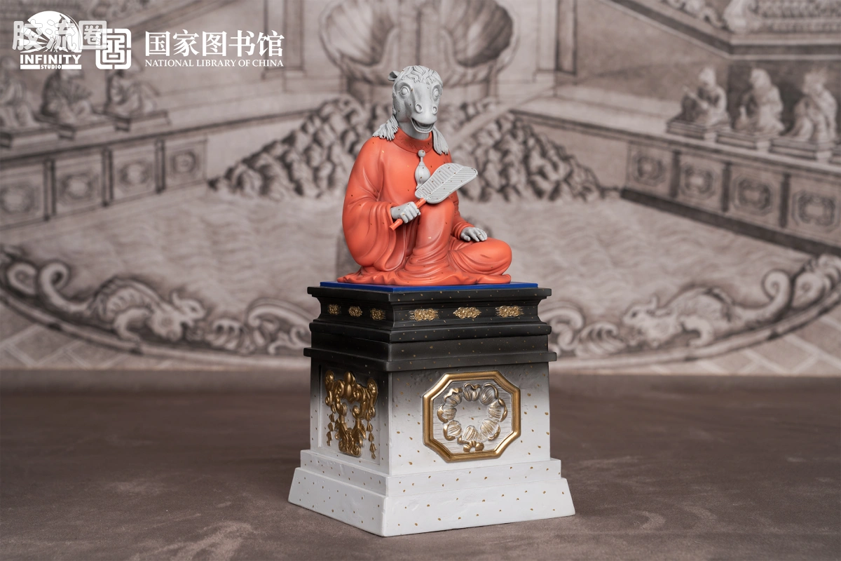 开天工作室 日系手办&雕像系列 十二生肖兽首系列 午马 点星三彩 - 图片