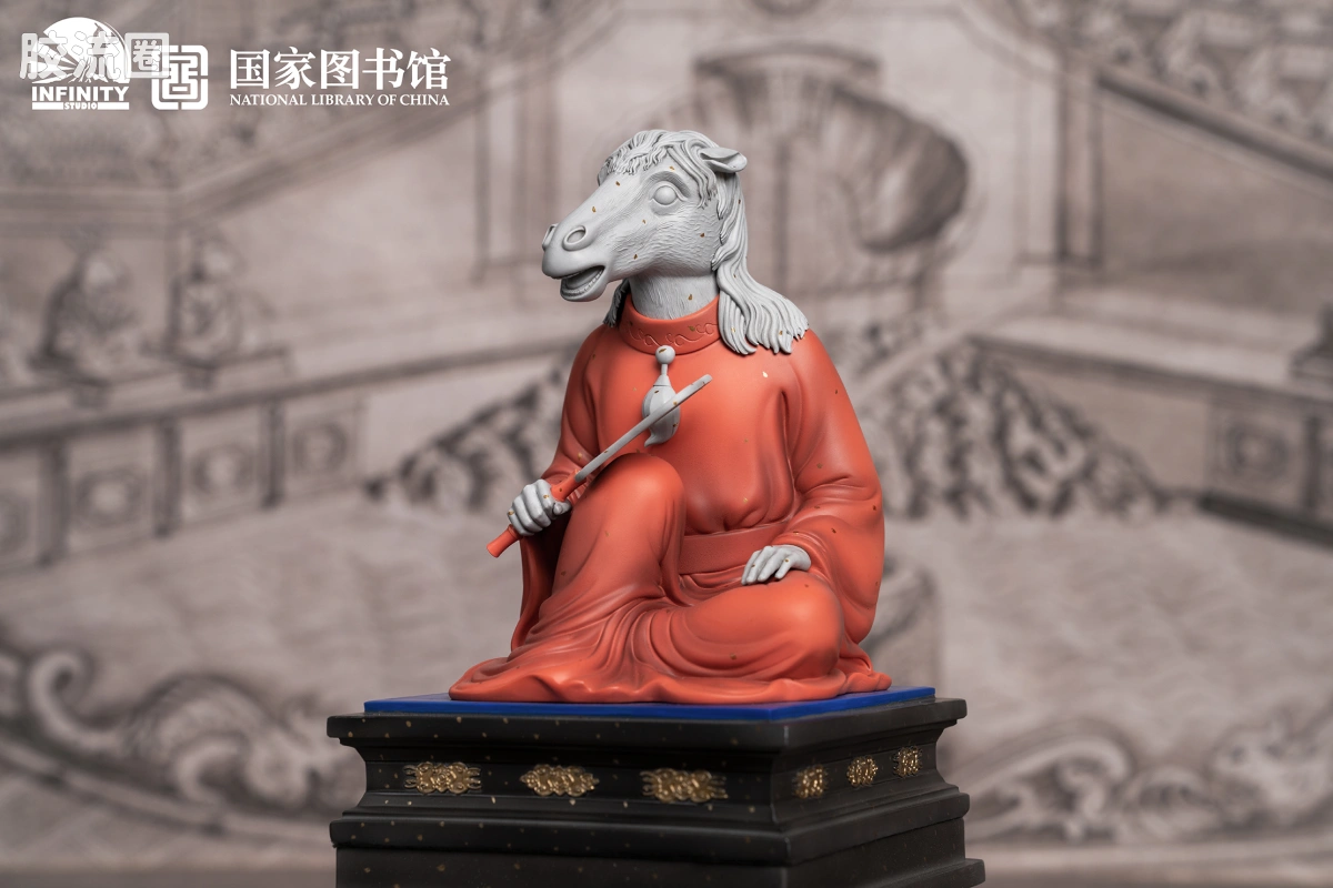 开天工作室 日系手办&雕像系列 十二生肖兽首系列 午马 点星三彩 - 图片