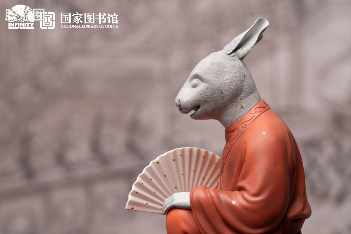 开天工作室 日系手办&雕像系列 十二生肖兽首系列 卯兔 点星三彩 - 图片