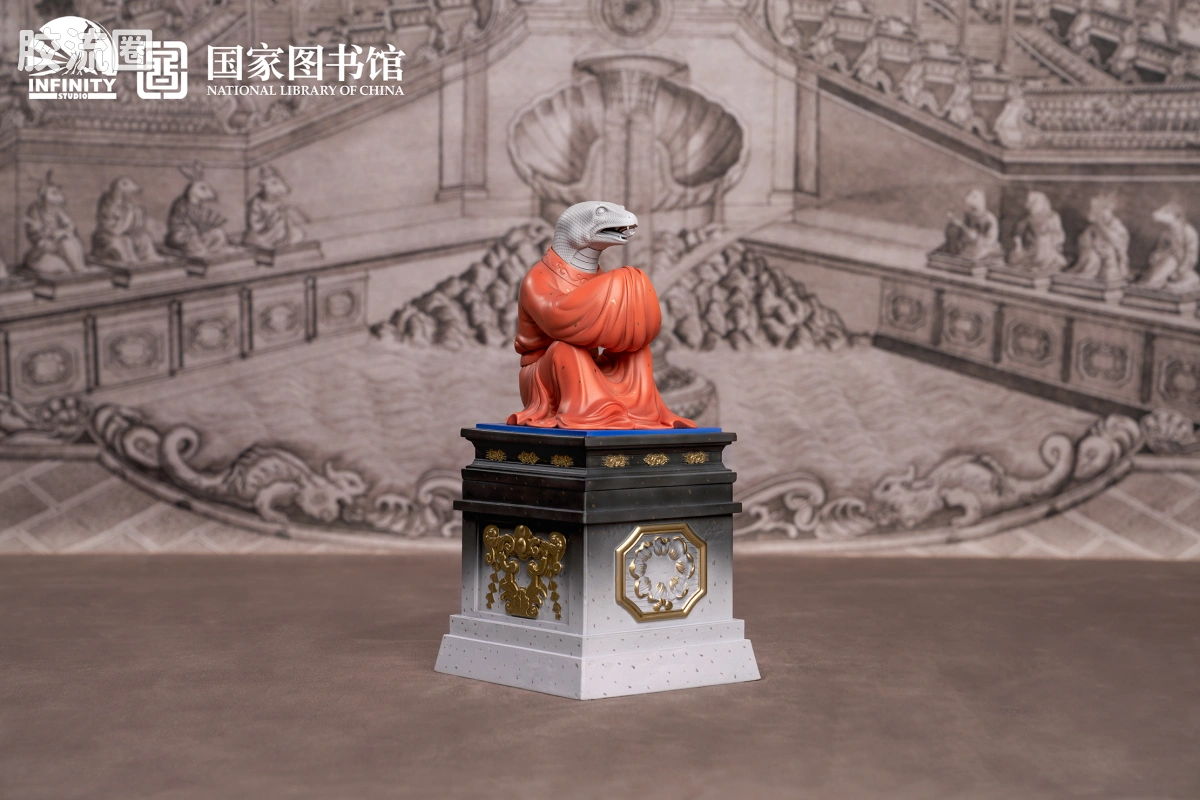 开天工作室 日系手办&雕像系列 十二生肖兽首系列 巳蛇 点星三彩 - 图片