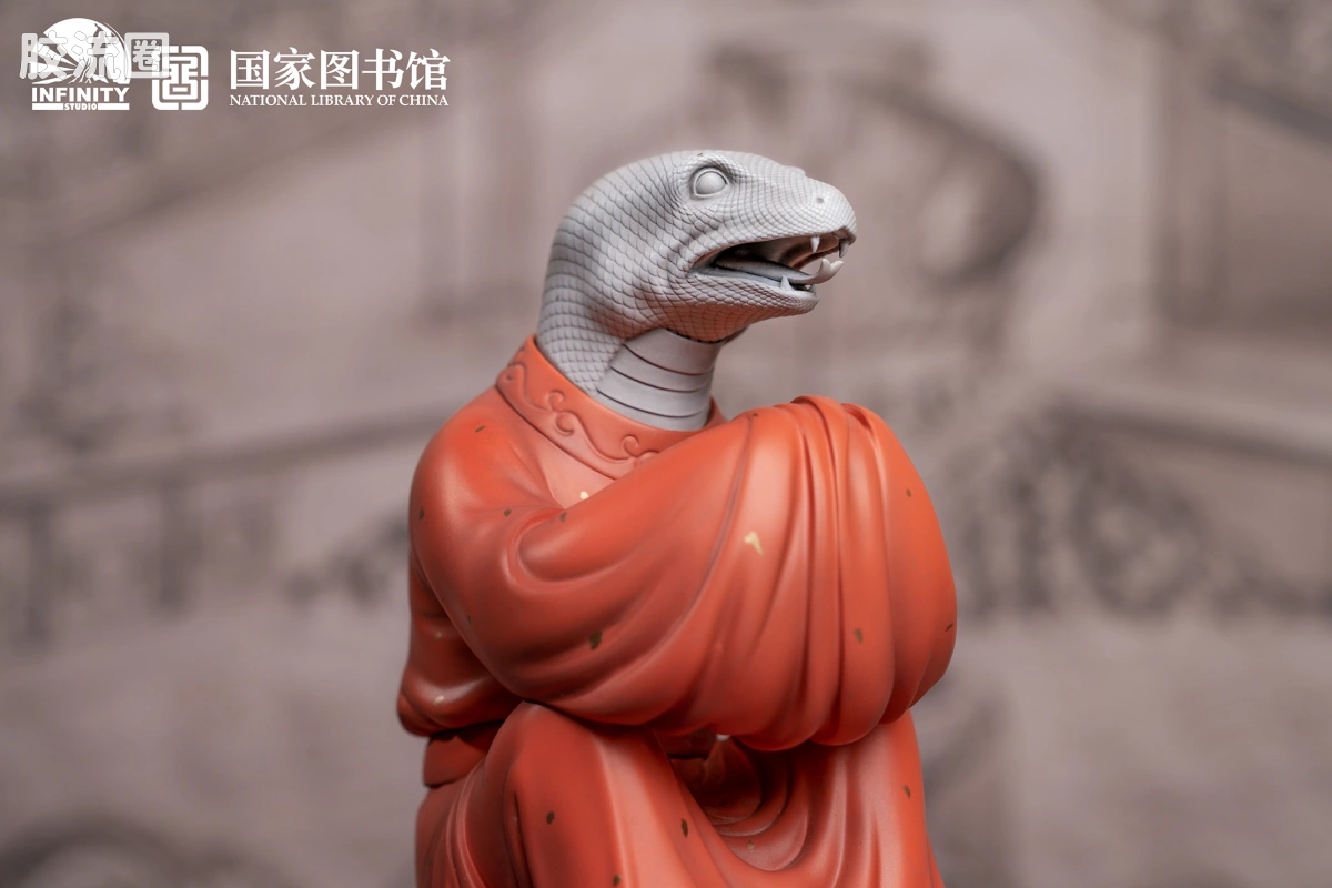 开天工作室 日系手办&雕像系列 十二生肖兽首系列 巳蛇 点星三彩 - 图片