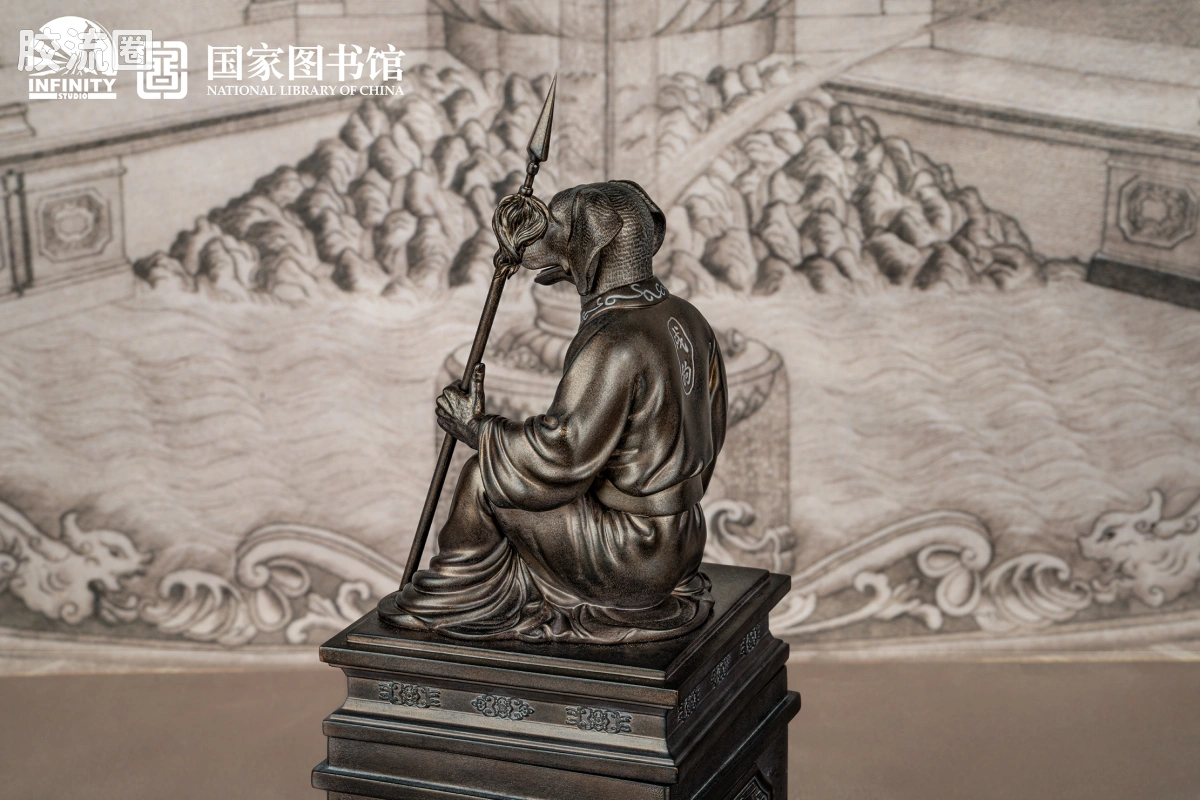 开天工作室 日系手办&雕像系列 十二生肖兽首系列 戌狗 月下古铜 - 图片