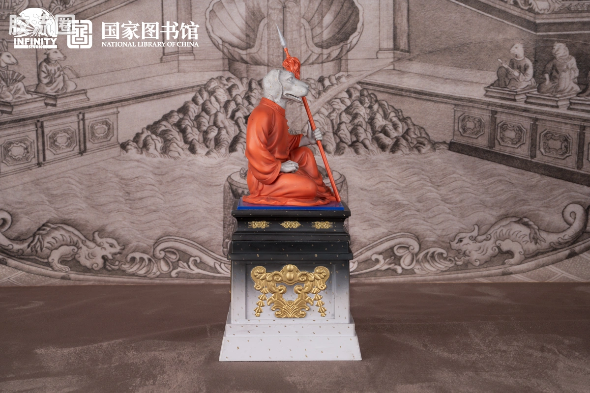 开天工作室 日系手办&雕像系列 十二生肖兽首系列 戌狗 点星三彩 - 图片