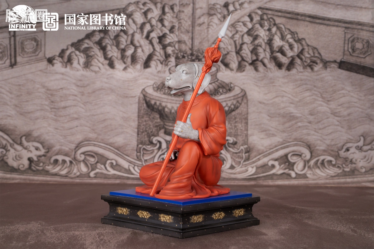 开天工作室 日系手办&雕像系列 十二生肖兽首系列 戌狗 点星三彩 - 图片