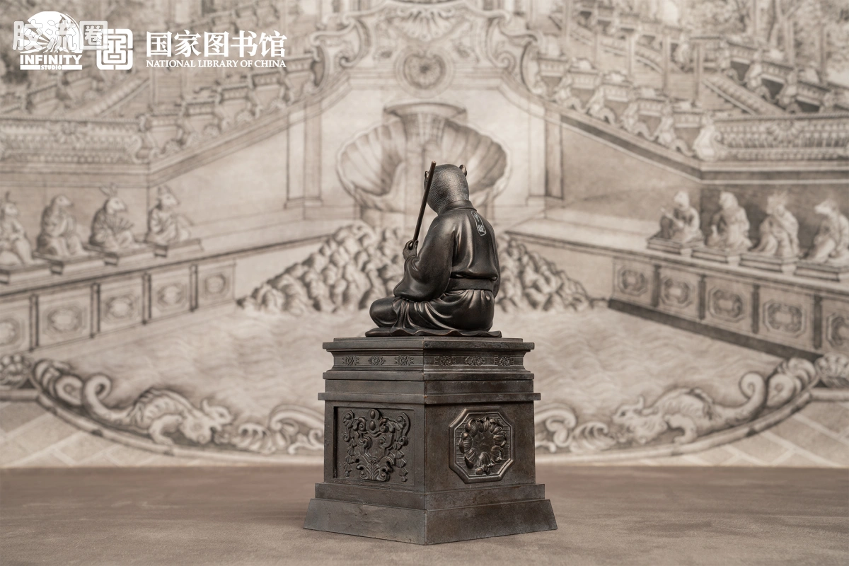 开天工作室 日系手办&雕像系列 十二生肖兽首系列 申猴 月下古铜 - 图片