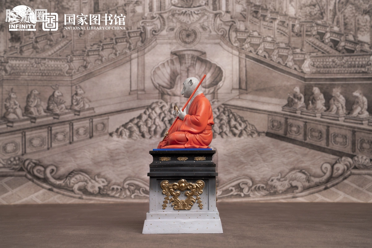 开天工作室 日系手办&雕像系列 十二生肖兽首系列 申猴 点星三彩 - 图片