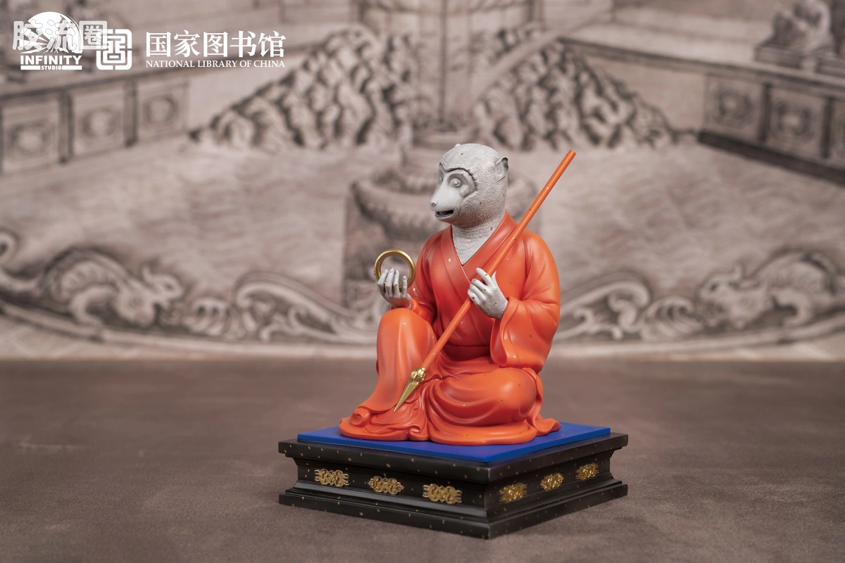 开天工作室 日系手办&雕像系列 十二生肖兽首系列 申猴 点星三彩 - 图片