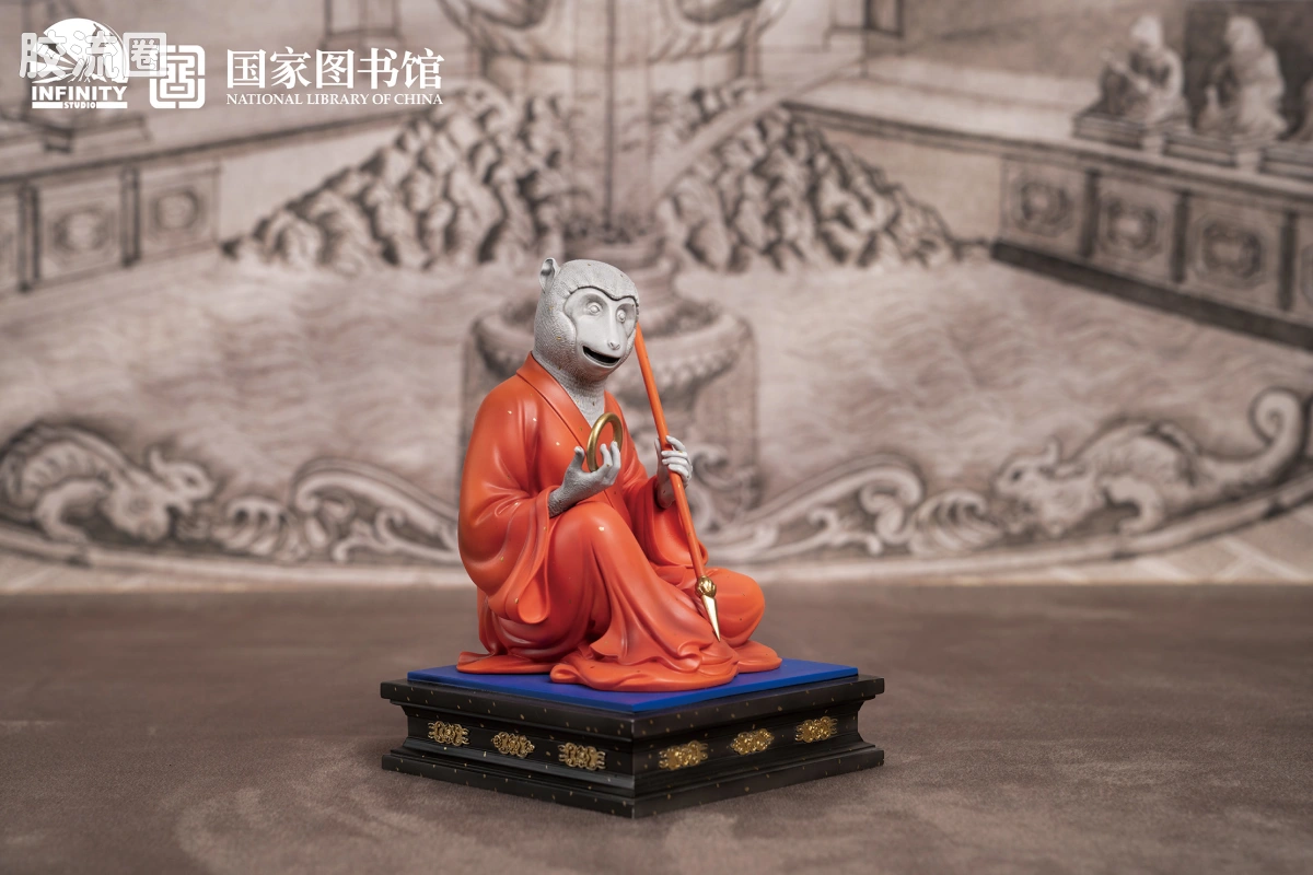 开天工作室 日系手办&雕像系列 十二生肖兽首系列 申猴 点星三彩 - 图片