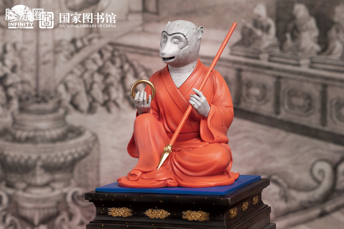 开天工作室 日系手办&雕像系列 十二生肖兽首系列 申猴 点星三彩 - 图片