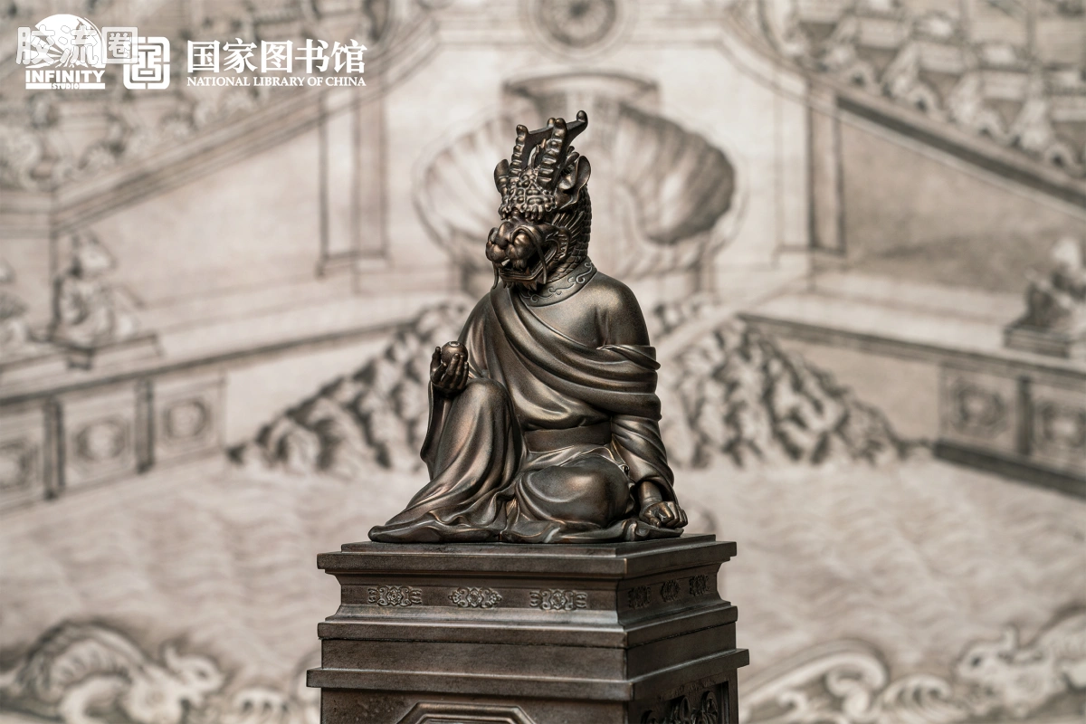 开天工作室 日系手办&雕像系列 十二生肖兽首系列 辰龙 月下古铜 - 图片