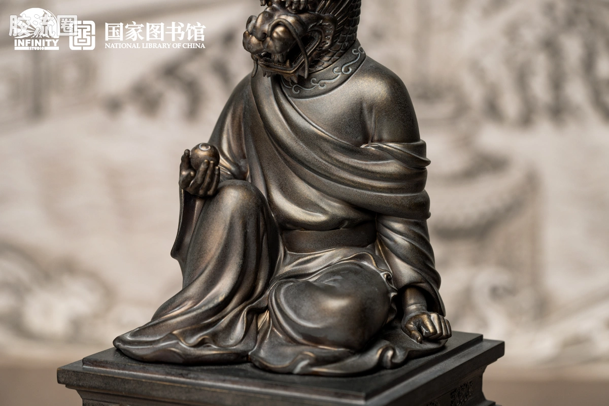 开天工作室 日系手办&雕像系列 十二生肖兽首系列 辰龙 月下古铜 - 图片