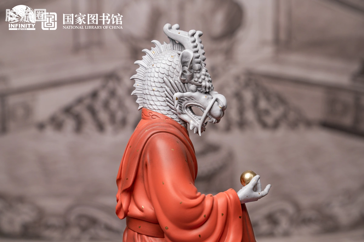 开天工作室 日系手办&雕像系列 十二生肖兽首系列 辰龙 点星三彩 - 图片