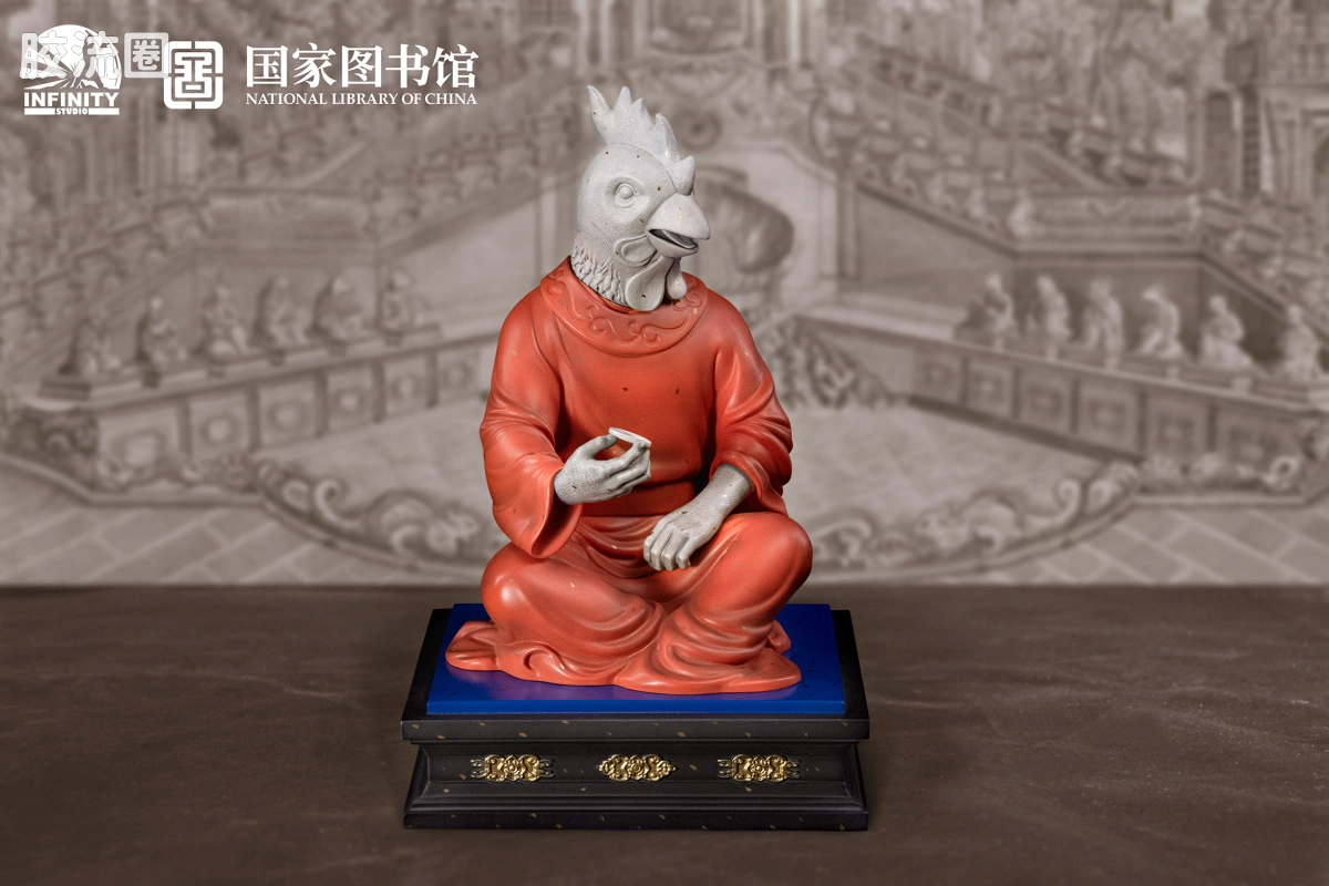 开天工作室 日系手办&雕像系列 十二生肖兽首系列 酉鸡 点星三彩 - 图片