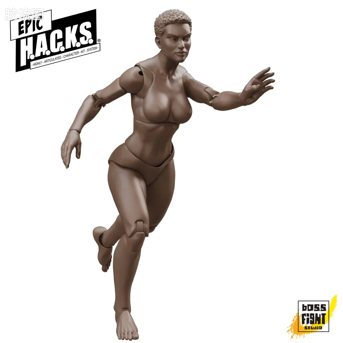 史诗 H.A.C.K.S. 1/12 可动人偶 咖啡棕色女性素体