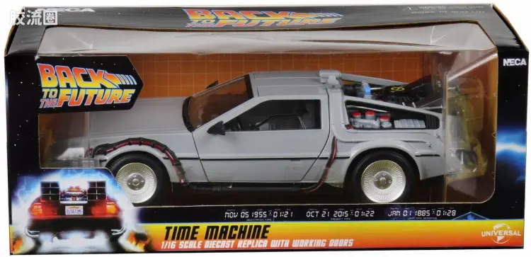 NECA 7寸可动人形系列 压铸载具系列 回到未来 时光车