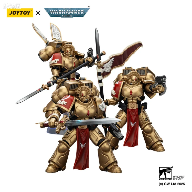 JOYTOY x 战锤40K 圣血天使 圣血天使 圣血卫队守卫三人组