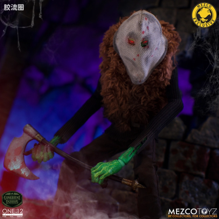 Mezco one-12系列 1/12 Rumble Society集体系列  坏蛆庄园 绿掘墓人 袋头屠夫