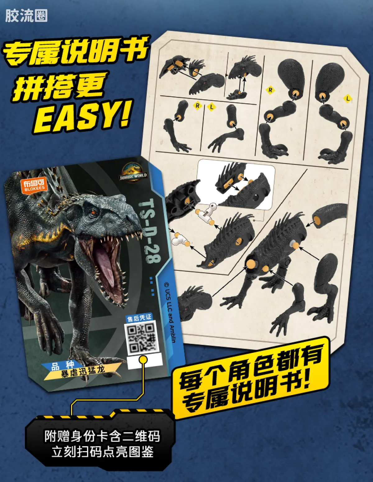 侏罗纪世界 端盒 惊喜版 第3弹 基因实验室 - 图片